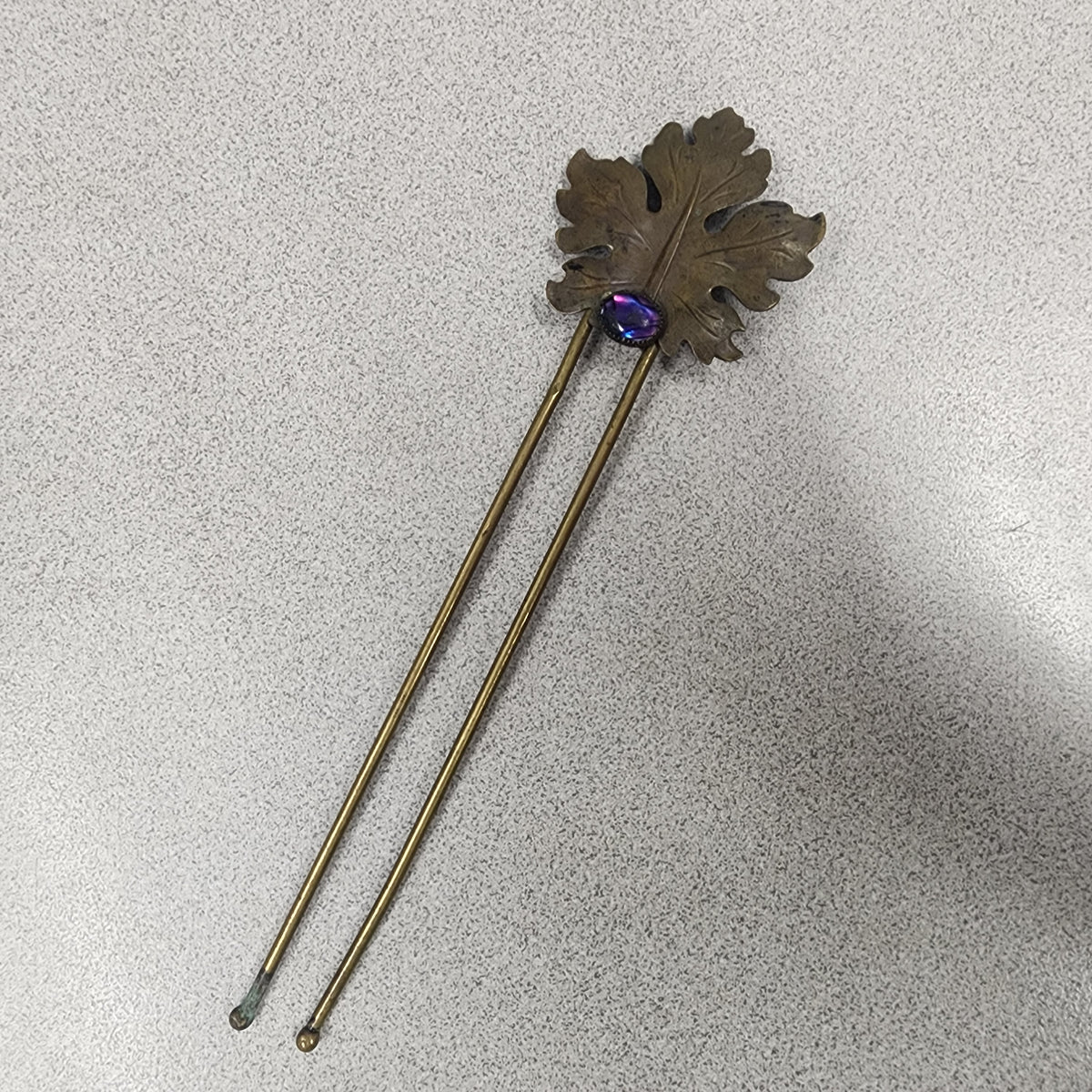 Bronze leaf hairpin bun holder, hair stick, hair fork